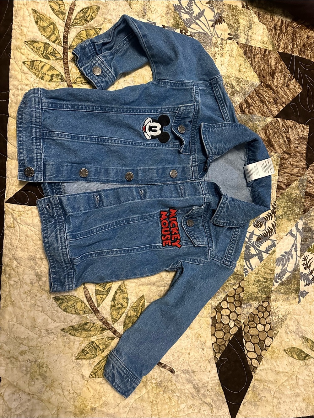 Disney Light Blue Denim Mickey Mouse Kids Jacket